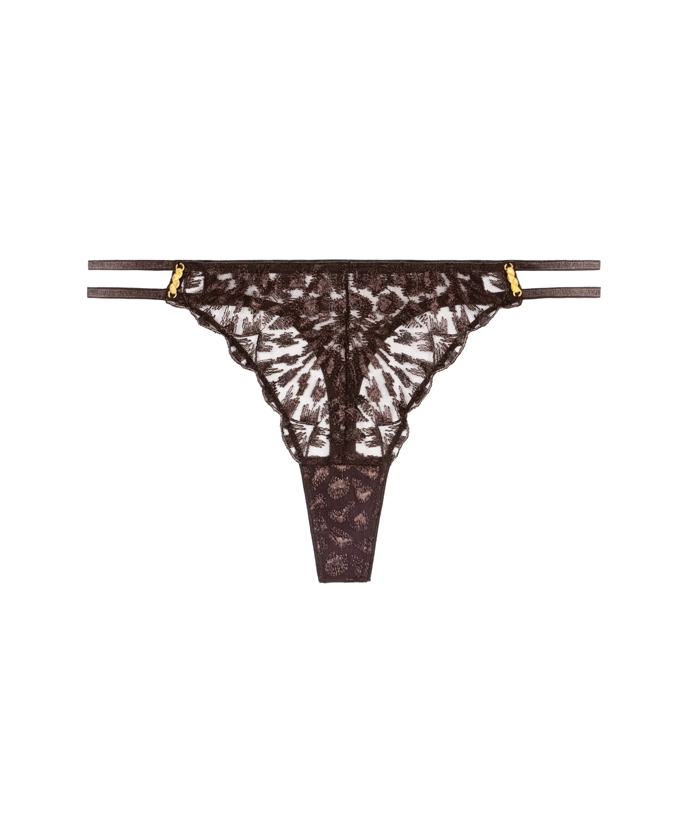 Crazy in Love Tanga Satin Brown