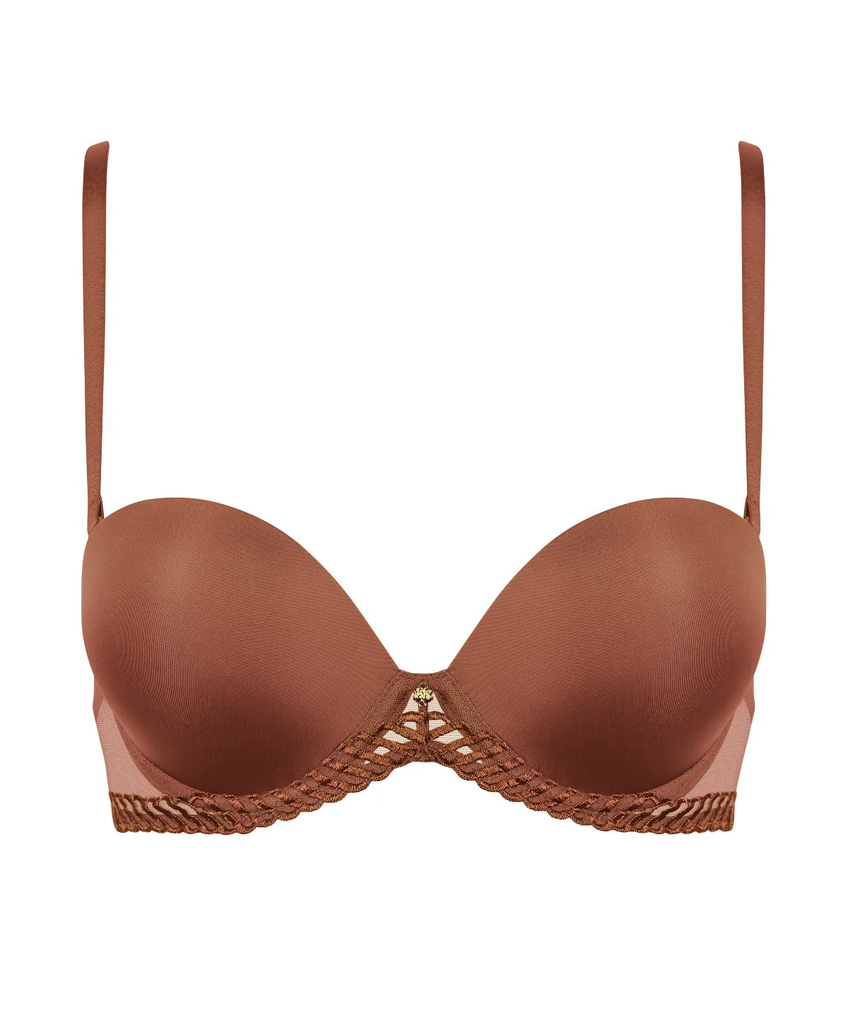 Sheer Emotion Soutien-gorge Bandeau plunge Honey