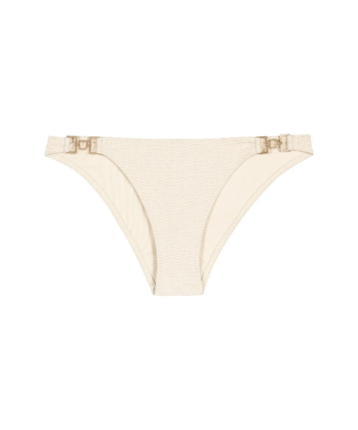 Shimmering Waters Bas de maillot de bain taille basse Golden White